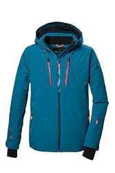 killtec Uomo Giacca da sci/giacca funzionale con cappuccio con zip, paraneve e ventilazione sotto le ascelle KSW 46 MN SKI JCKT, mittelblau, 4XL, 41984-000
