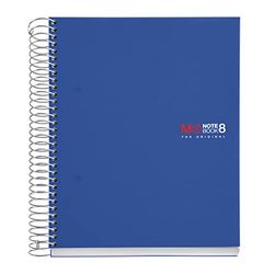 Basics Lord 43005 Notebook 8 kleuren, A5, 200 vellen, horizontale polypropyleen, blauw kleur