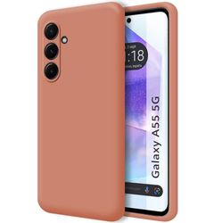 Tumundosmartphone Custodia in silicone liquido ultra morbido per Samsung Galaxy A55 5G colore rosa