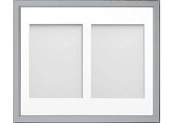 Frame Company Drayton Multi Aperture Photo Frame, Grey, 12x10 for 7x5 inch (x2)