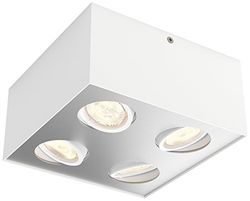 Philips myLiving 4 focos LED brancos, luz branca quente, iluminação interior
