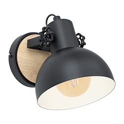 Eglo Lubenham Lampada da Parete, Nero, Marrone