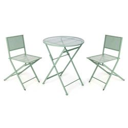 Ibergarden Ensemble de Table avec 2 chaises Vertes