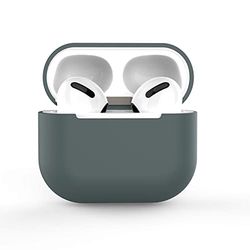AirPods 3 Case Silicone Protective Case and Skin Case for AirPods 3 [Front LED Visible] [Wireless Charging] Compatible with AirPods 3 2021 (Without Carabiner, Dark Midnight Green)