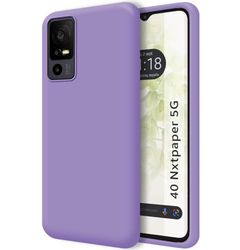 Tumundosmartphone Ultramjukt flytande silikonfodral för TCL 40 NXTPAPER 5G lila