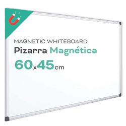 Lavagna magnetica bianca, cornice in alluminio, superficie liscia facile da cancellare, lavagna per prendere appunti, disegnare, insegnare o organizzare, strumento per ufficio e scuola - Ofituria (60