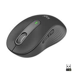 Logitech Signature M650 Mouse wireless - Per mani piccole e medie, Durata Batteria 2 anni, Clic Silenziosi, Tasti Personalizzabili, Bluetooth, per PC/Mac/Più dispositivi/Chromebook - Grafite