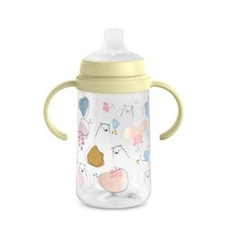 Suavinex, Vaso Aprendizaje Bebé con Boquilla de Silicona y Asas, Biberón con Asas, con Sistema Anticólico, Tapa Protectora, Vaso Antiderrame, 270 ml, Bébés +6 Meses, Apto Lavavajillas, Bears Verde