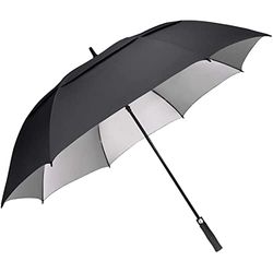 G4Free Parapluie de golf extra large de 62 pouces - Coupe-vent - Protection UV - Ouverture automatique - Double toit ventilé - Parasol surdimensionné