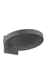 hansgrohe Rainfinity Soffione doccia 360 1 getto con attacco a parete, cromo nero satinato, 26230340