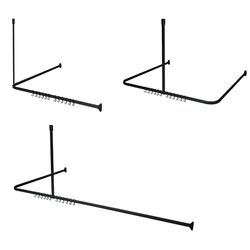 Sealskin Easy Roll Set con Binario per Tenda Doccia, ABS, Nero, flexibel