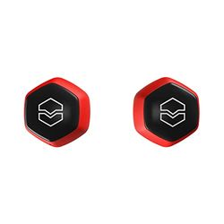 V-Moda Auriculares inalámbricos Hexamove Lite - Controla el audio, responde llamadas y accede a asistentes de voz (Rojo)