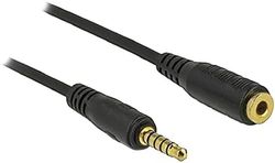 DeLOCK 85703 audiokabel 3 m 3.5mm Zwart - Audiokabels (3.5mm, Mannelijk, 3.5mm, Vrouwelijk, 3 m, Zwart)