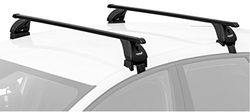 Summit Sup-13295s Premium Multi Fit Barres de Toit verrouillables, Acier Noir, Lot de 2