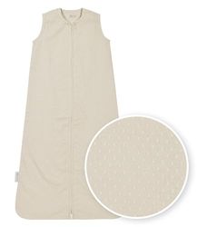 Meyco Saco de Dormir Plume, Saco de Dormir para bebé (Saco de Dormir para un Clima Agradable para Dormir, Transpirable, Ideal para el Verano, 110 cm, 0,5 TOG), Soft Sand