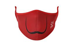 Masque réutilisable Face Mask Moustache Red avec triple couche