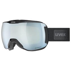 uvex Downhill 2100 Cv Planet - Masque de Ski pour Hommes et Femmes - à Contraste Élevé - Anti-Buée - Black/White-Green - One Size