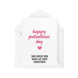 Palentines Kaarten Beste Vriend Pal, Besties Card, Wie heeft mannen nodig als we elkaars hebben, voor haar vrienden Pals Palentine Valentines CBH452