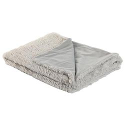 MANTA POLIESTER 130X170X1 580 GSM SOFA GRIS CLARO