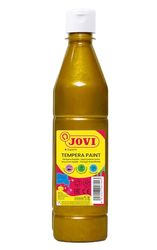 Jovi - Vloeibare temperaverf, Fles 500ml, Kleur Goud, Verf op basis van natuurlijke ingrediënten, Makkelijk te wassen, Glutenvrij, Ideaal voor schoolgebruik (50638)