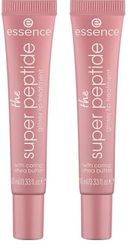 Essence Cosmetics The Super Peptide Glossy Lip Treatment, Levigante, con Vitamine, Curativo, Lucida, 10 ml (Confezione da 2)
