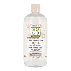 So'Bio étic - Eau micellaire lactée - Mon Lait d'Ânesse - Tous types de peaux - Certifié Cosmebio - Flacon de 500 ml