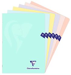 Clairefontaine - Ref 308162C - Mimesys Opaque Polypro Pastel Stapled Notebook (96 Pages) - A4 in Size, Squared Ruling, 90gsm Brushed Vellum Paper, Soft Polypro Cover - Single Random Colour