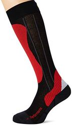 Sidas Chaussettes Performance, Calzini da Sci Unisex-Adulto, Nero/Rosso, XS