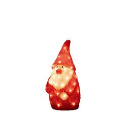 Konstsmide Babbo Natale in acrilico, 40 diodi a luce bianca calda, 24 V, esterno (IP44), cavo bianco, 6243-103