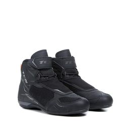 TCX - R04D AIR, Men's Motorcycle Boots, Breathable and Versatile, Mesh Upper with Hot-Melt Coating, Laces and Velcro Closure, Black/Grey