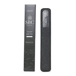SBC Skincare Crystal Nail File, Long Lasting Nail File With Felt Pouch