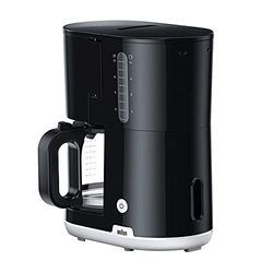 Braun Breakfast1 Cafetière à filtre AromaCafe, système OptiBrew, Arrêt automatique, Cafetière jusqu'à 10 tasses, Verseuse en verre compatible lave-vaisselle, 1000 W, Noir