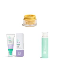 3INA MAKEUP -The Lip Therapist Balm + The Every Single Day SPF50 + The Fixing Spray - urrocacao Labbra con Vitamina C + Protezione Solare + Spray Fissante Trucco Idratante - Vegan - Cruelty Free