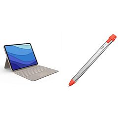 Logitech Combo Touch, custodia staccabile con tastiera retroilluminata per iPad Pro 12,9 pollici (5a gen - 2021) Crayon - matita digitale per tutti gli iPad (2018 e successive) - ITA QWERTY