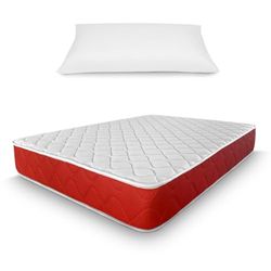 amuéblate online Visco-elastisch matras, omkeerbaar, mijtdicht, antibacterieel en hypoallergeen, visco-soft, wit, 90 x 190 cm