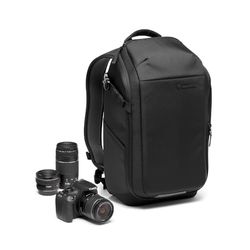 Manfrotto Mochila Advanced Compact III para Cámara y Portátil, Mochila para Cámara sin Espejo con Objetivos, con Divisores Acolchados Intercambiables y Accesorio para Trípode