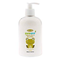 Pureana Baby and Child Hair and Body Wash with Organic Aloe Vera and Orange (500ml)