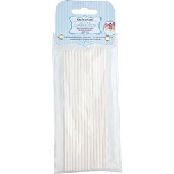 KitchenCraft Sweetly Does It, Bastoncini per Cake Pop, Bastoncini per Lecca Lecca, Carta, Confezione da 50, Bianco