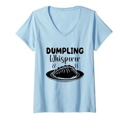 Donna Dumpling Whisperer Bacchette Wrap Cuisine Maglietta con Collo a V