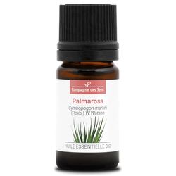 PALMAROSA (Cymbopogon martinii) BIO - 5mL - Olio Essenziale di Qualità Premium - 100% Puro, Naturale, Garantito ChromaCert® - Chemiotipizzato & Integrale