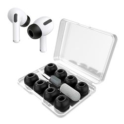 YISH Embouts pour Airpods Pro/Airpods Pro 2: 8 Pièces Silicone Embout Ecouteur, Embout de avec Boîte de Rangement, Brosse de Nettoyage, Trou d'insonorisation (XS/S/M/L)