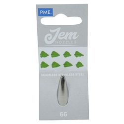 JEM NZ66 Douille Feuille, Acier Inoxydable, Argent, 2 x 2 x 3.5 cmNZ66