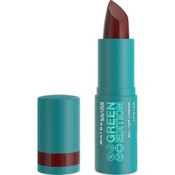 Maybelline New York - Rouge à Lèvres Satiné & Pigmenté - Enrichi en Beurre de Cacao - 86% d'Ingrédients d'Origine Naturelle - Formule Vegan - Butter Cream Green Edition - Teinte : Ecliptic (01)