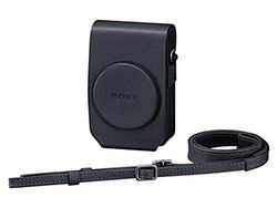 Sony LCS-RXGB - Capa de couro preta para série Sony RX100, preto