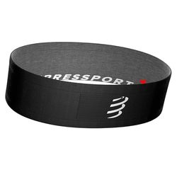 Compressport - Free Belt - Cinturón para Correr, Ciclismo, Escalada - Ultra Ligero - Muy Transpirable - Fibras Suaves - Sin Rebote - Color Negro - Tallas Diferentes