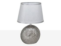 LAMPARA CERAMIC PLATEADA C/PANTALLA