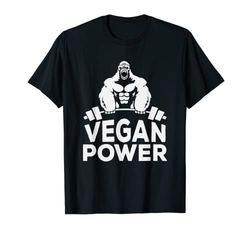 Fun Gym Gorilla Vegan Power Workout Fitness Vegan Lifestyle Maglietta