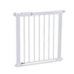 Safety 1st Flat Step, barreira de segurança crianças escada de pressão, 73 a 80 cm (máx. 101 cm), cerca de segurança infantil ultraplana, abertura com 1 só mão, sem parafusos (sem brocas), branco