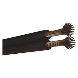 EMOS S8293 Cobre 2 x 1,5 mm², 100 metros cabo duplo de CCA, de baixa tensão, preto com marcação de polaridade, 2 x 1,50 mm2, conjunto peças
