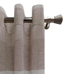 Gordijn doorschijnend Confeccionada en ollados. Visillos de calidad stoffen met materialen reciclados. Kleuren linnen en beige. Cortinas voor salon, slaapzaal en cocina. Medidas: 300 x 270 cm (Ancho x